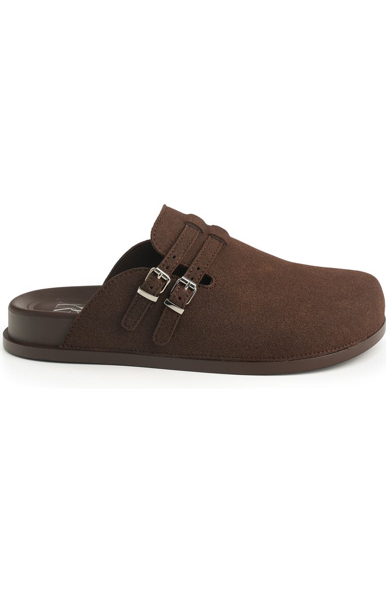 NEW YORK AND COMPANY Dulcy Double Buckl Clog, Alternate, color, Chocolate