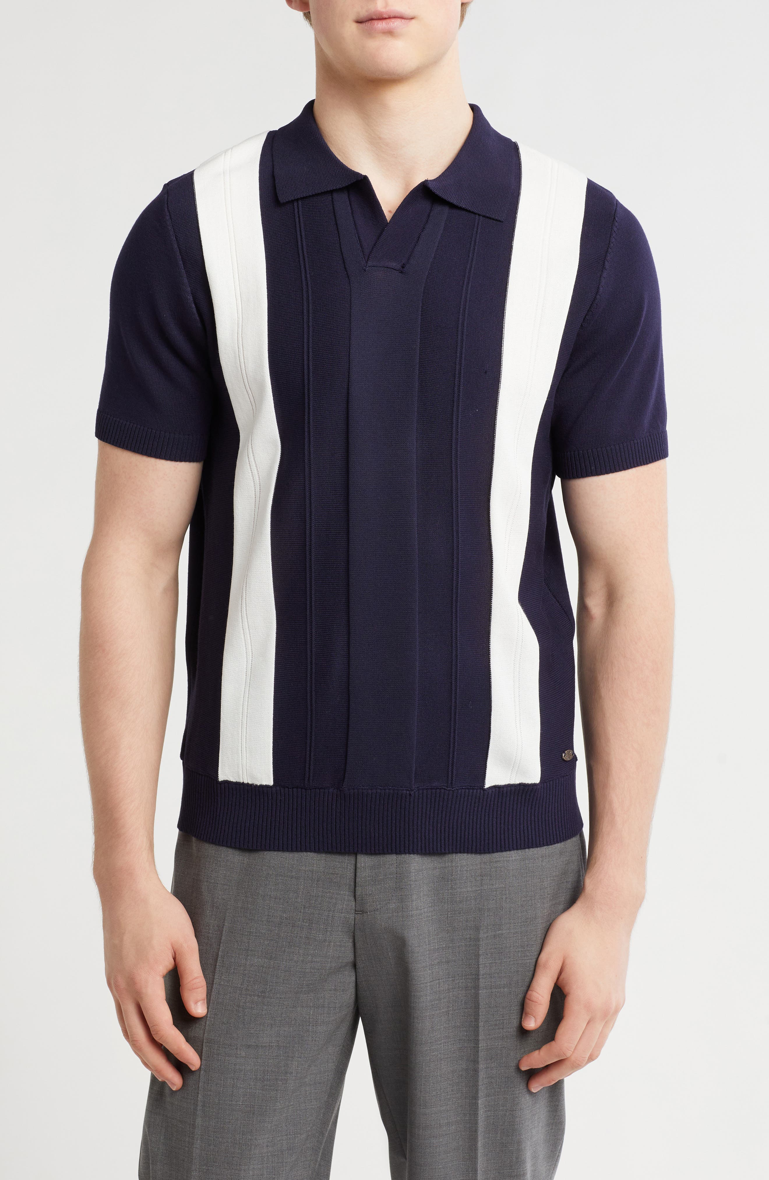 T.R. PREMIUM Johnny Collar Sweater Knit Polo