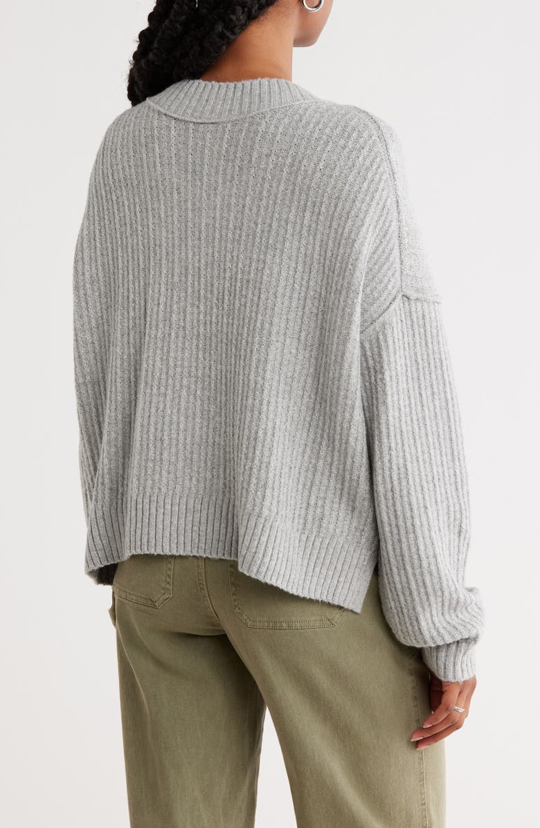 Abound V-Neck Sweater, Alternate, color, Grey Heather