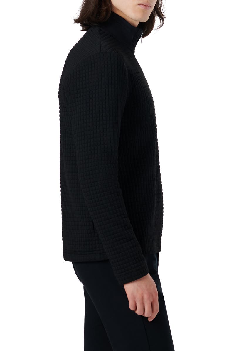 Bugatchi Waffle Knit Quarter Zip Pullover, Alternate, color, 