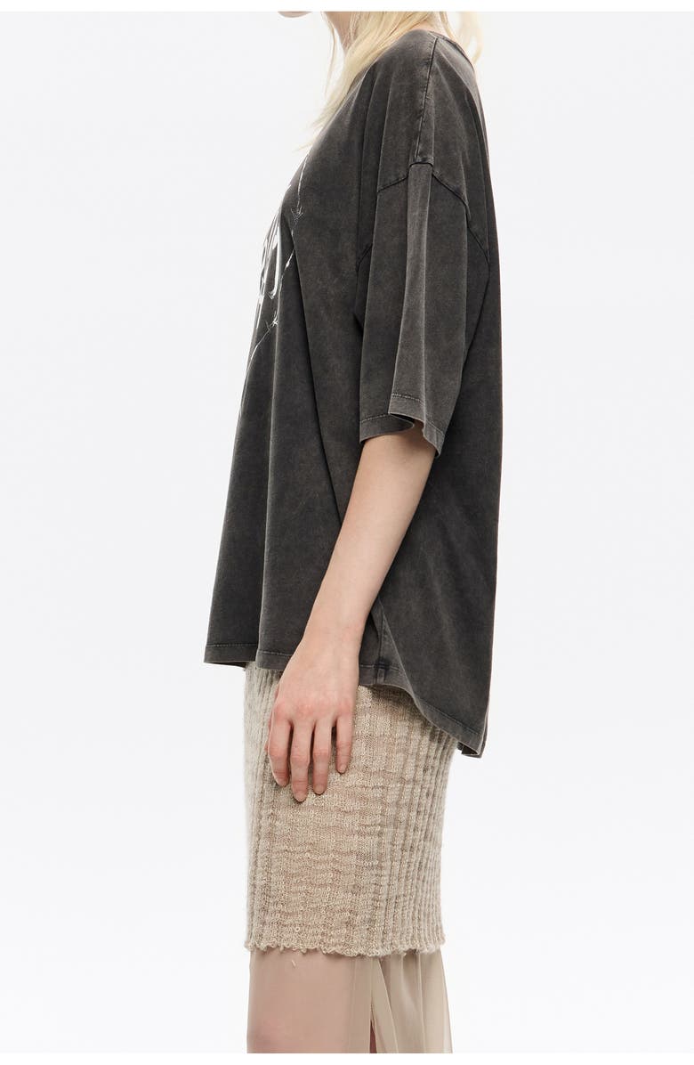 Bimba y Lola Heart Logo T-Shirt, Alternate, color, Washed Black