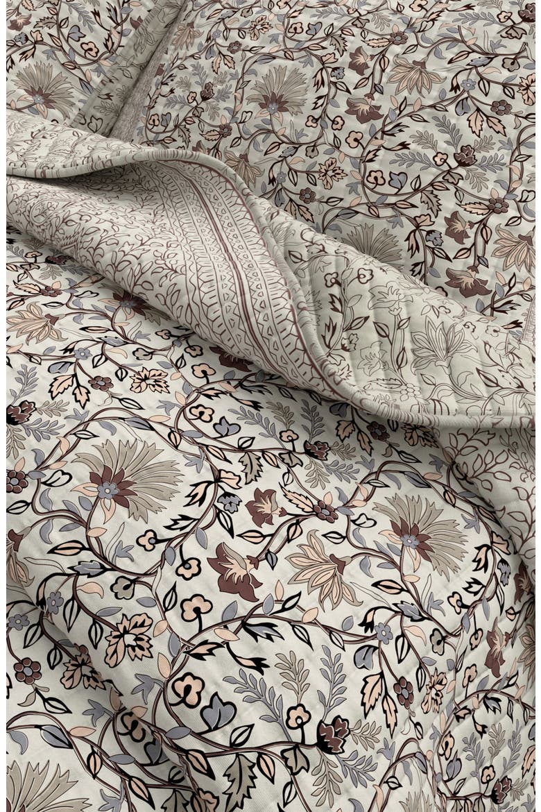 Floral Printed Quilt Set, Alternate, color, NEUTRAL VINES