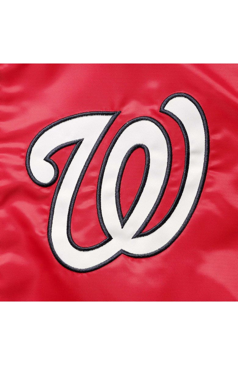 STARTER Men's Starter Red Washington Nationals The Captain II Full-Zip Varsity Jacket, Alternate, color, 