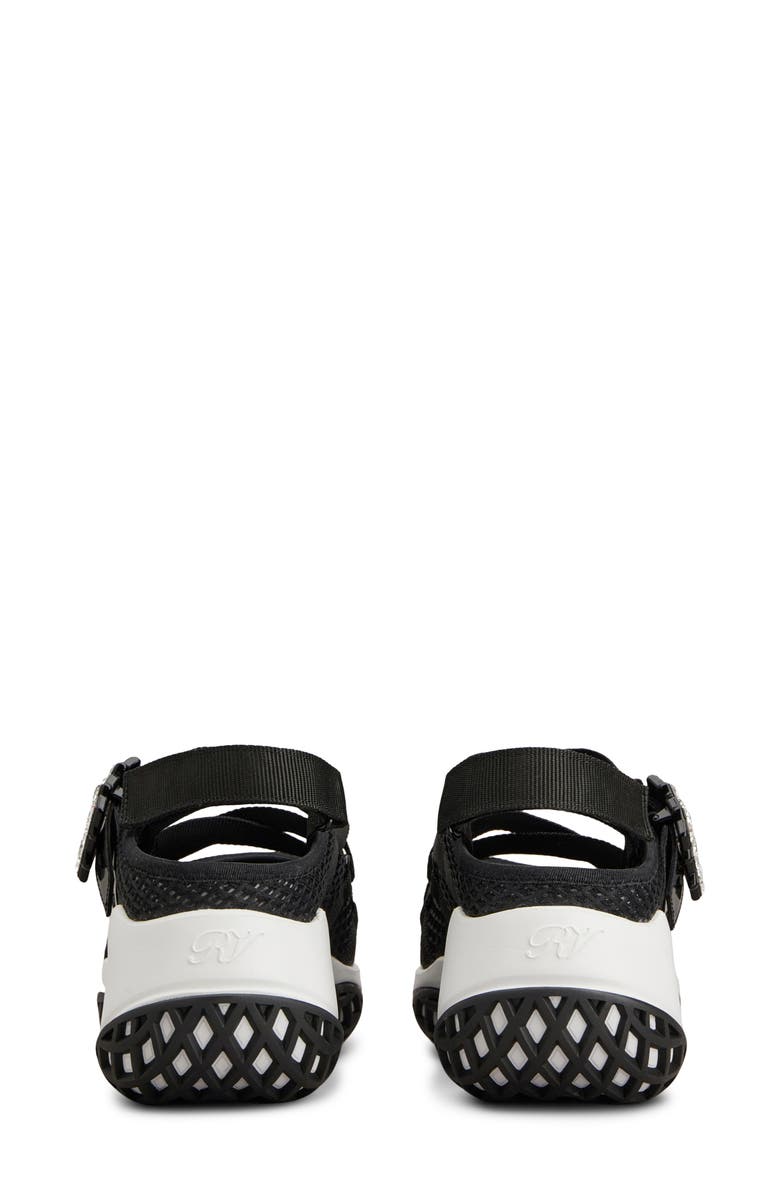 Roger Vivier Viv' Run Ballerina Sneaker, Alternate, color, Nero/ Bianco