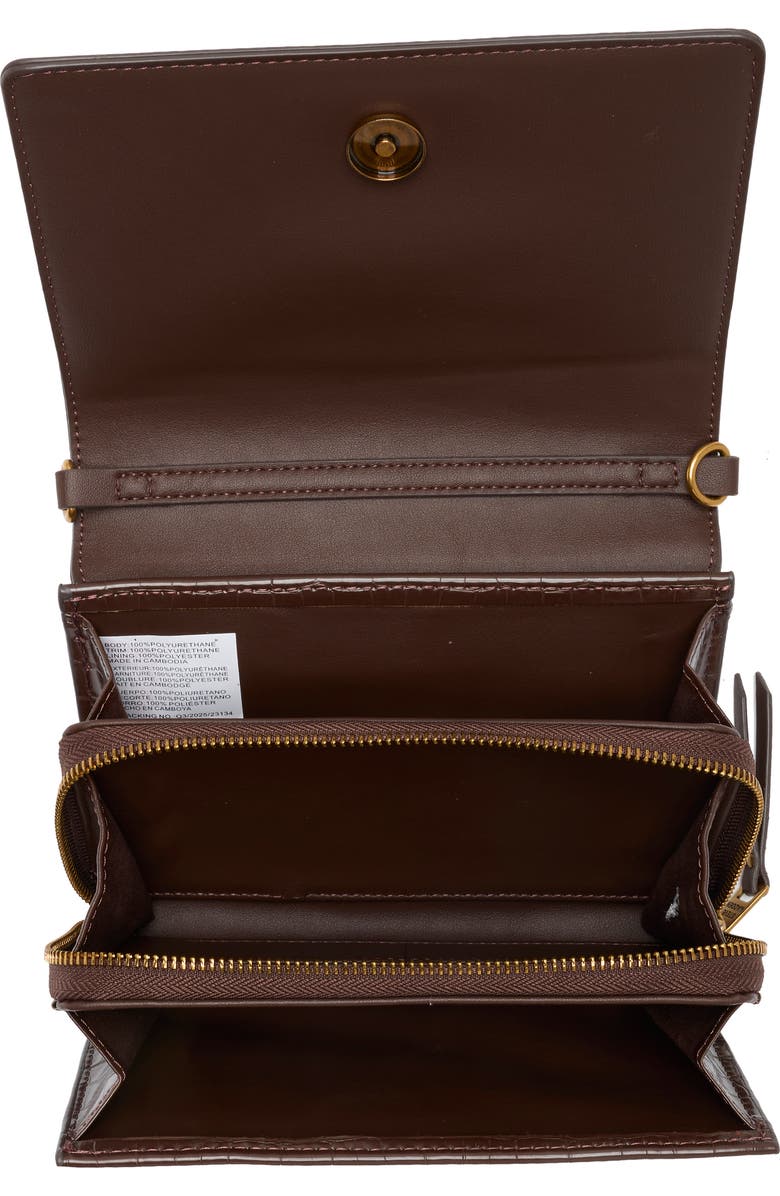 Steve Madden Siena Crossbody Bag, Alternate, color, Chocolate Croco