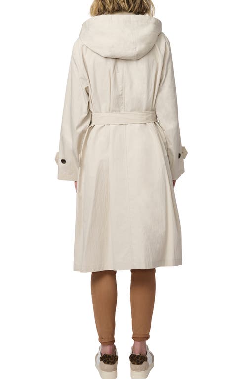 Bernardo Recyled Cotton Blend Trench Coat In Bone