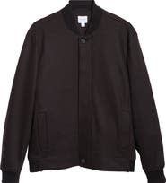 Sunspel Boiled Wool Blend Jersey Bomber Jacket