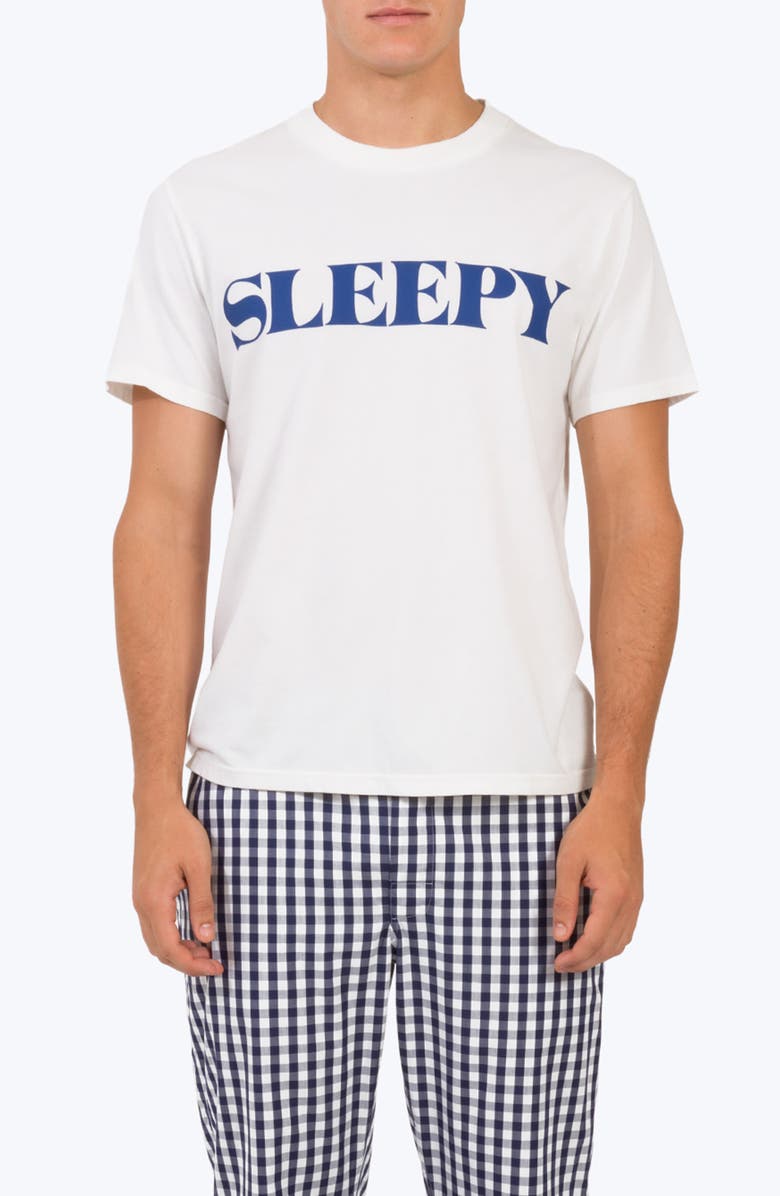 Sleepy Jones Logo T-Shirt, Main, color, White