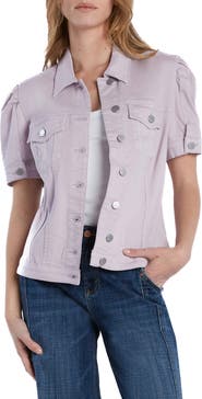 Wash Lab Denim Puff Sleeve Denim Jacket