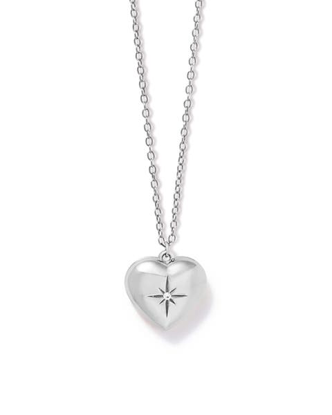 Silver Mini Heart Locket Necklace