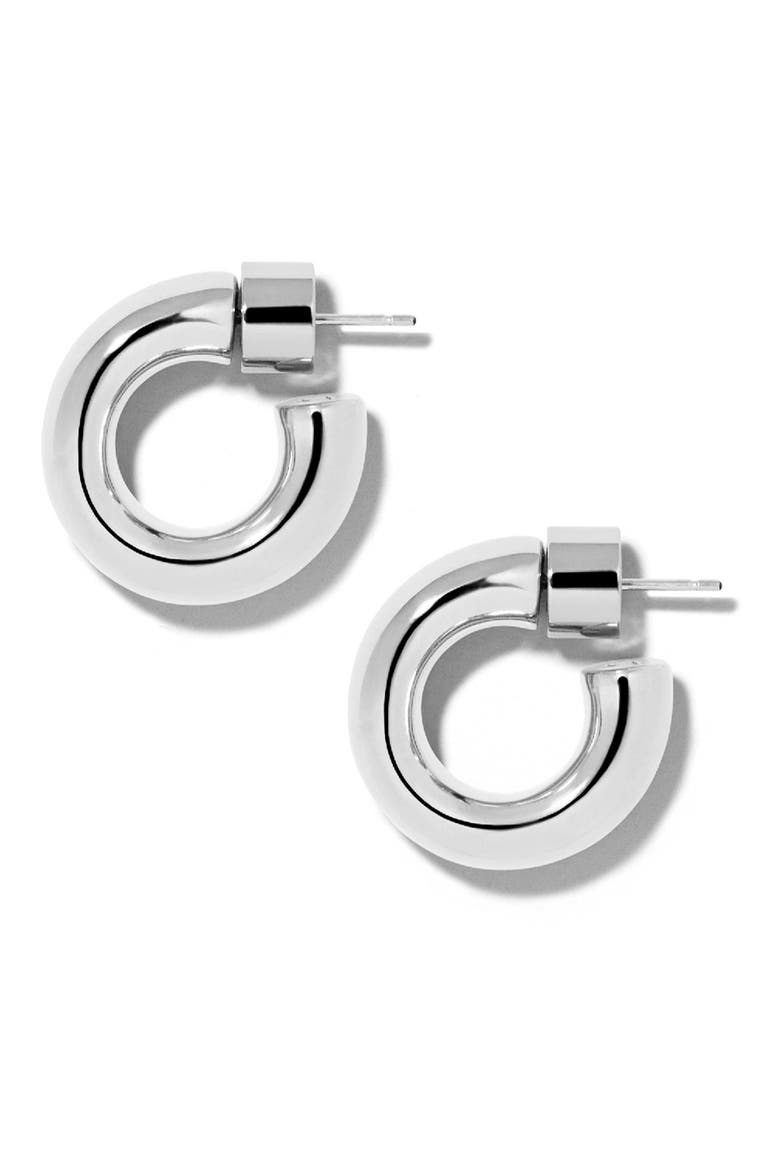 Samira Micro Huggies (Nordstrom Exclusive), Main, color, SILVER
