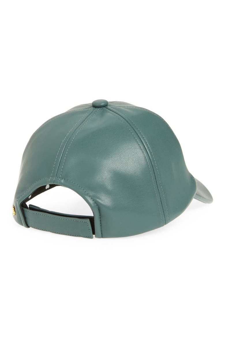 Faux Leather Baseball Cap, Alternate, color, CHARCOAL