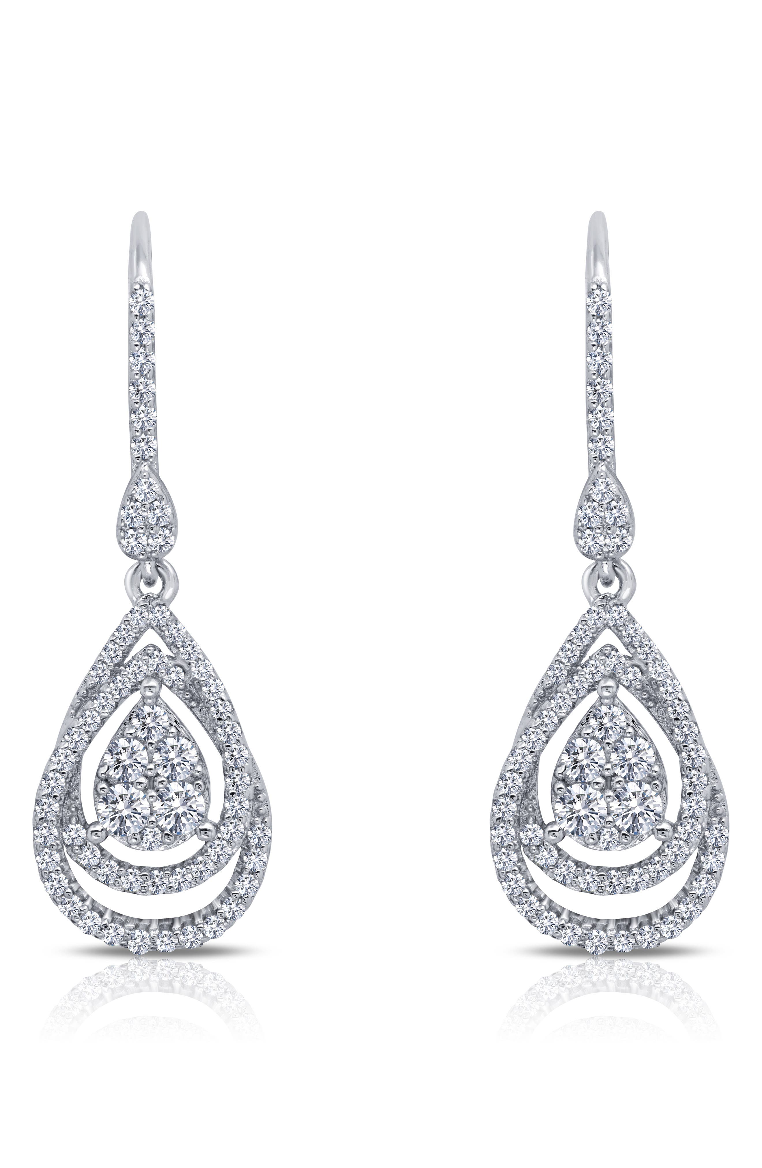 Lafonn Simulated Diamond Pear Drop Earrings