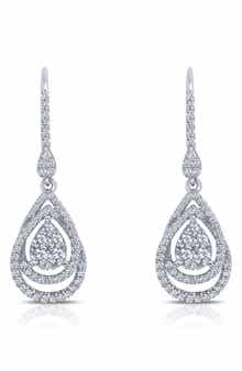 Lafonn Simulated Diamond Pear Drop Earrings