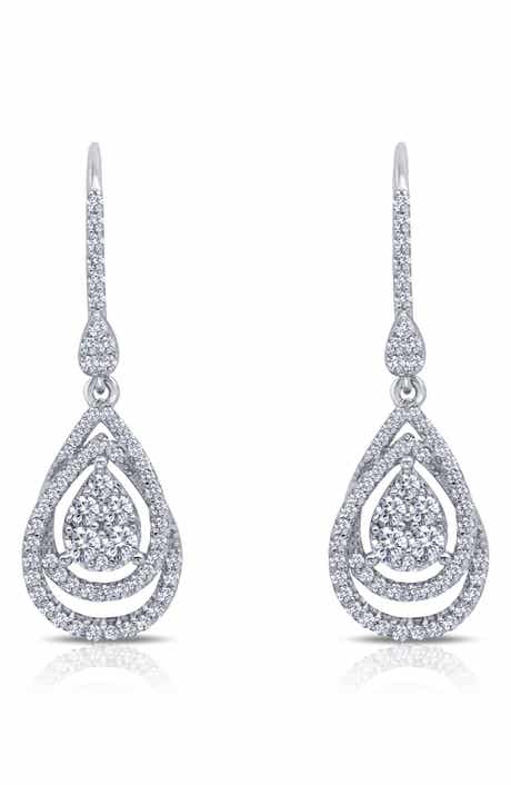 Lafonn Simulated Diamond Pear Drop Earrings