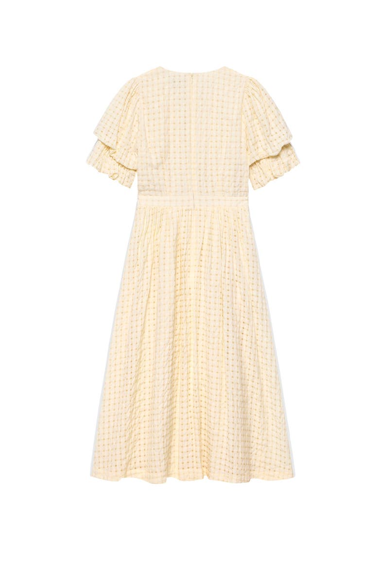 Checked Midi Dress, Alternate, color, Yellow