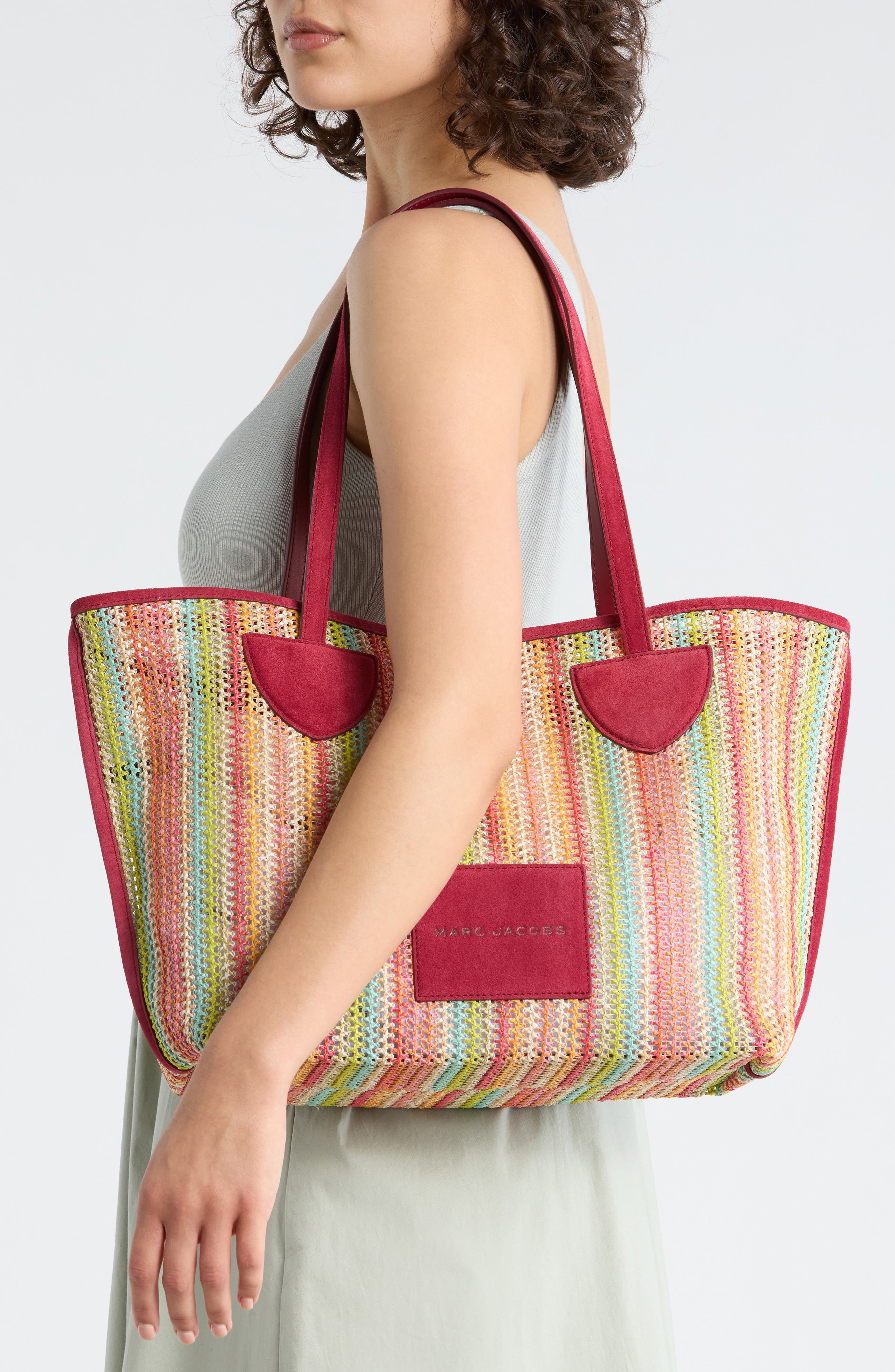 Marc Jacobs Raffia Tote Bag, Alternate, color, 