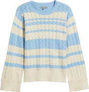 Wit & Wisdom Pointelle Stripe Sweater