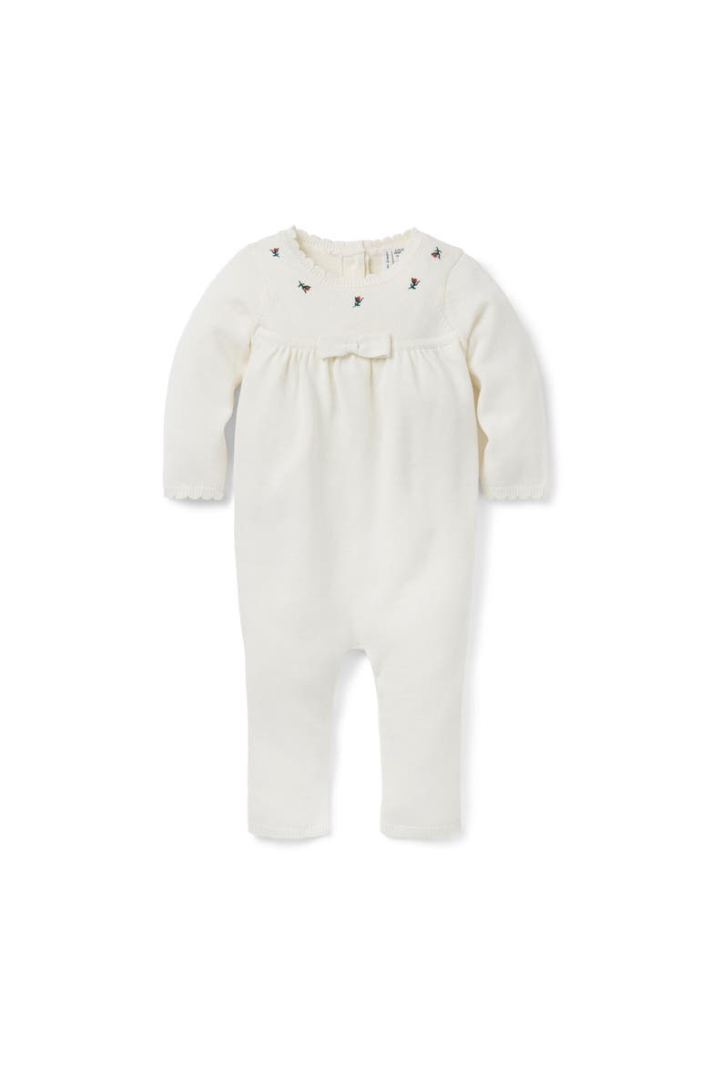 Baby Embroidered Floral One-Piece, Main, color, Ivory