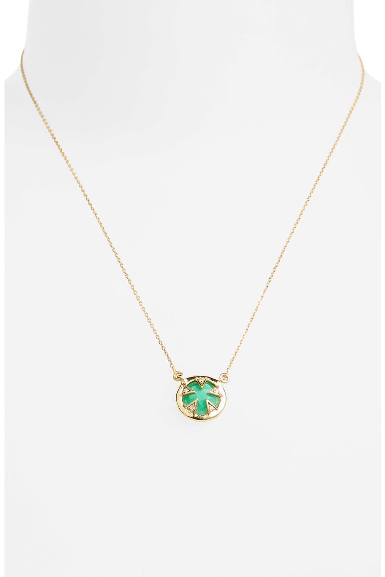 'Tessa' Small Pendant Necklace, Alternate, color, GOLD/ CHRYSOPRASE