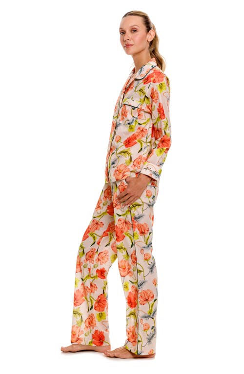 The Lazy Poet Emma Cotton Pajamas In Light Beige