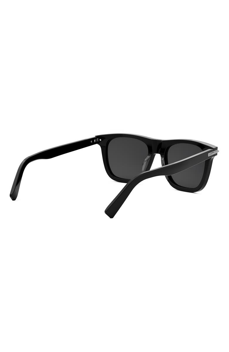 DIOR 'DiorBlackSuit S13I 53mm Geometric Sunglasses, Alternate, color, Shiny Black / Smoke