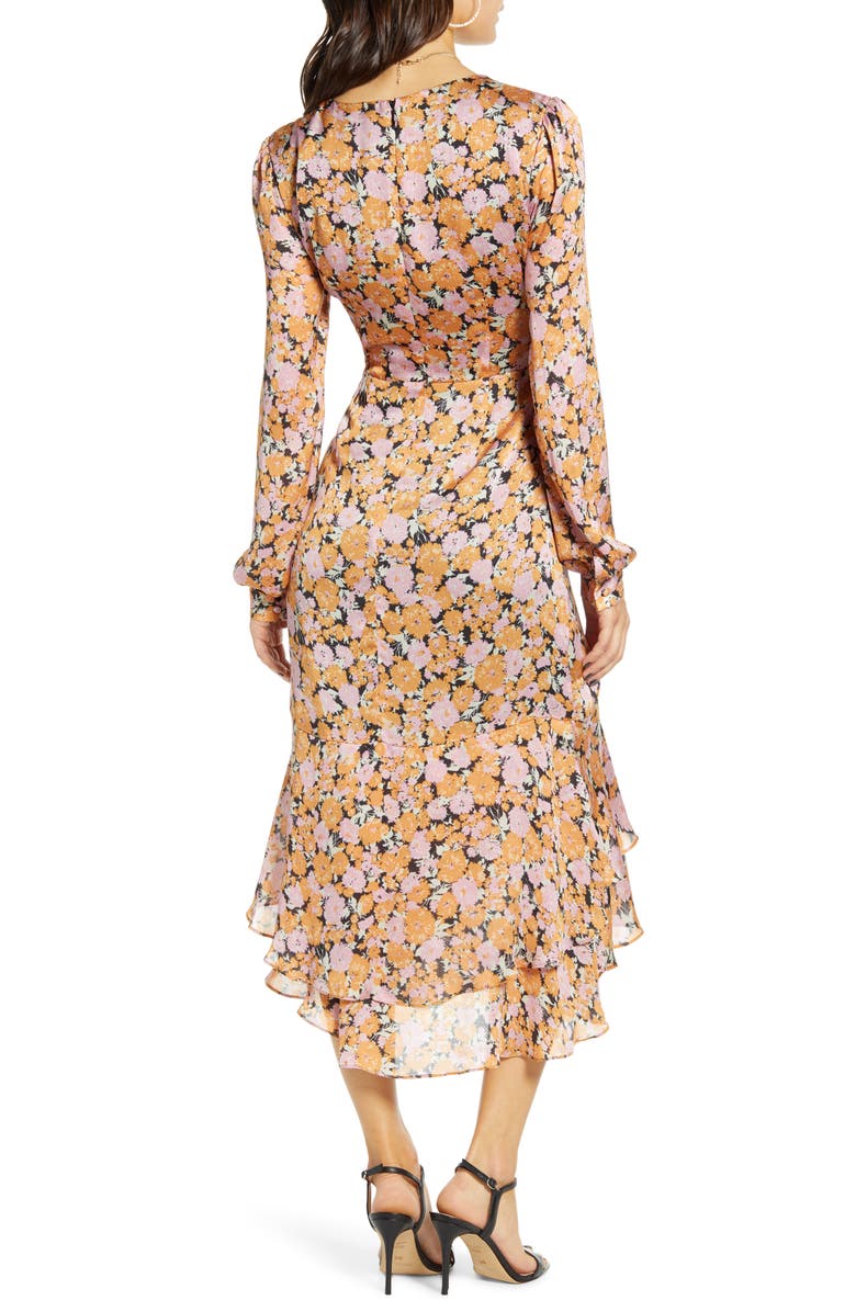 WAYF Celeste Ruffle Midi Dress, Alternate, color,