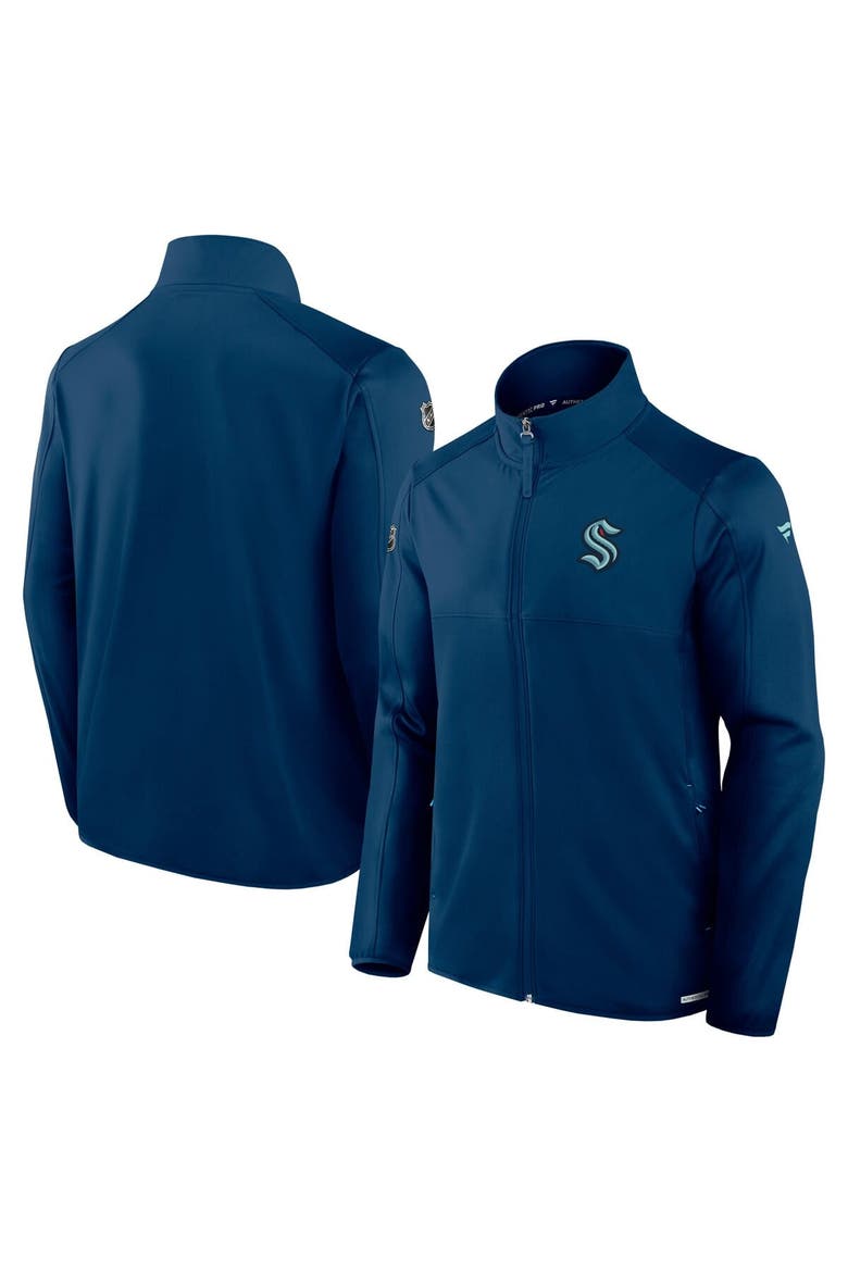 Men's Fanatics  Navy Seattle Kraken Authentic Pro Rink Fleece Full-Zip Jacket, Main, color, Navy