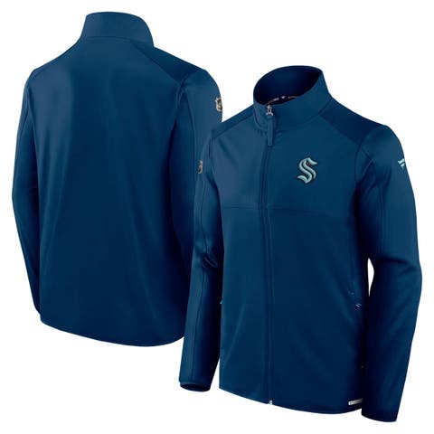 Men's Fanatics  Navy Seattle Kraken Authentic Pro Rink Fleece Full-Zip Jacket