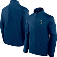 FANATICS Men's Fanatics Navy Seattle Kraken Authentic Pro Rink Fleece Full-Zip Jacket