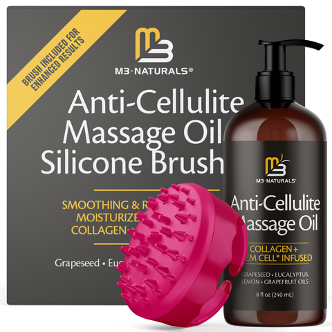 Anti-Cellulite Oil & Silicone Brush Bundle