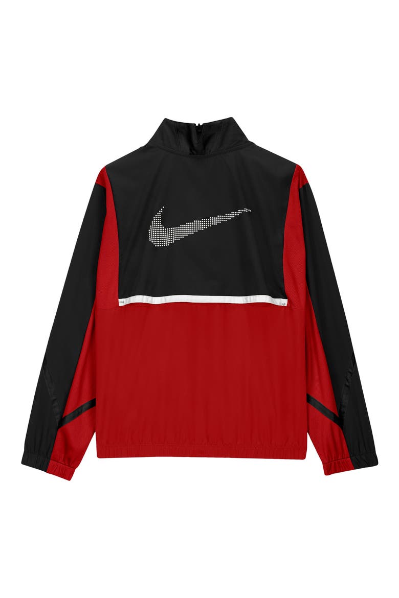 Kids' Crossover Basketball Jacket, Alternate, color, BLACK/ RED/ WHITE/ WHITE