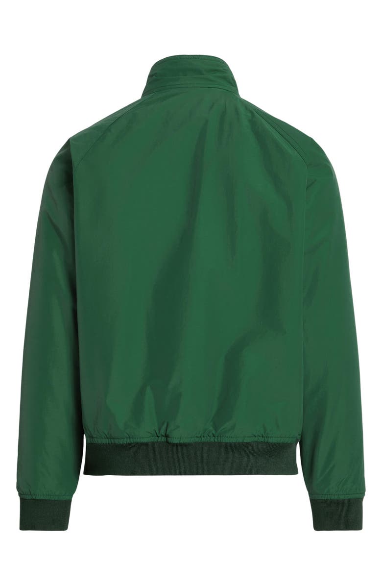 Polo Ralph Lauren Embroidered Logo Raglan Sleeve Jacket, Alternate, color, Verano Green W/ Oatmeal