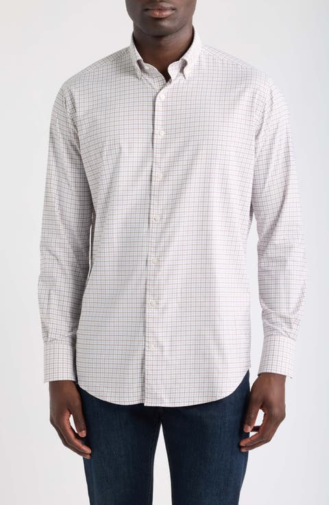 Axel Performance Twill Button-Down Sport Shirt