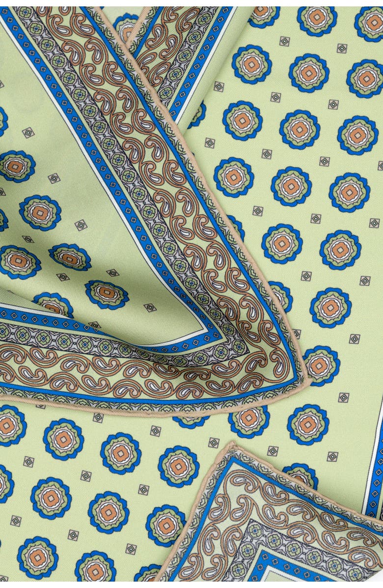 Elizabetta Orsini - Silk Neckerchief for Men, Alternate, color, Green