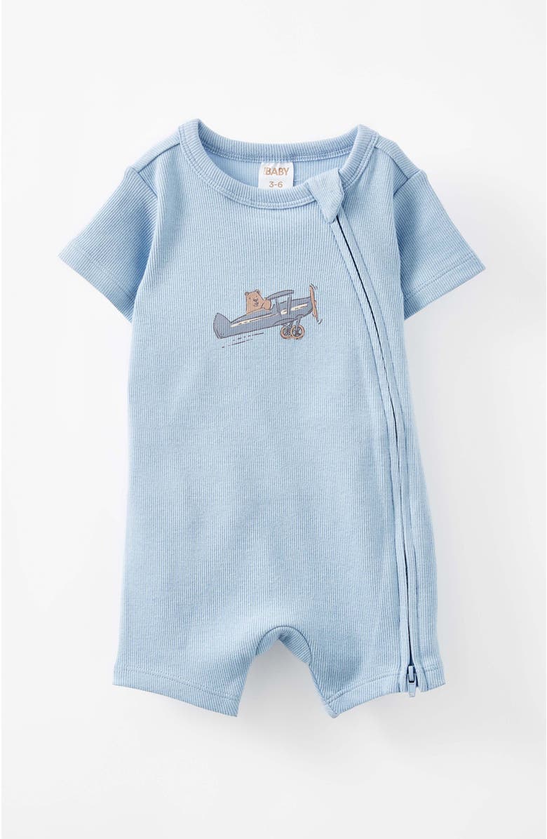 Cotton On Kids The Billie Short Sleeve Zip Romper, Main, color, 