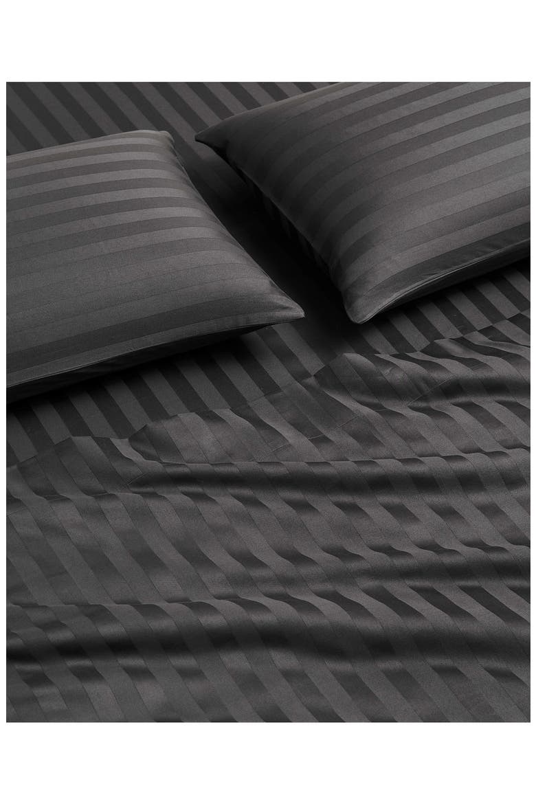 Regal Dreams 300 Thread Count Sateen Sheet Set., Alternate, color, JET BLACK
