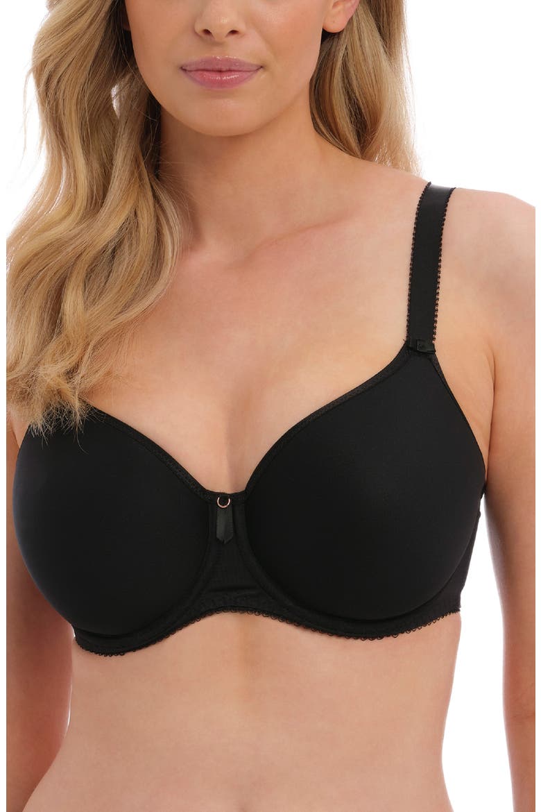 Rebecca Essentials Underwire Spacer Bra, Main, color, BLACK
