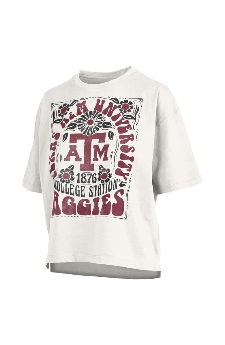 PRESSBOX Women's Pressbox White Texas A&M Aggies Harmony Oversized T-Shirt, Alternate, color,