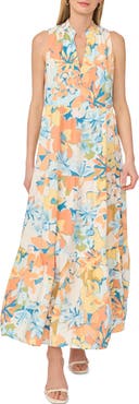 Vince Camuto Floral Tiered Maxi Dress