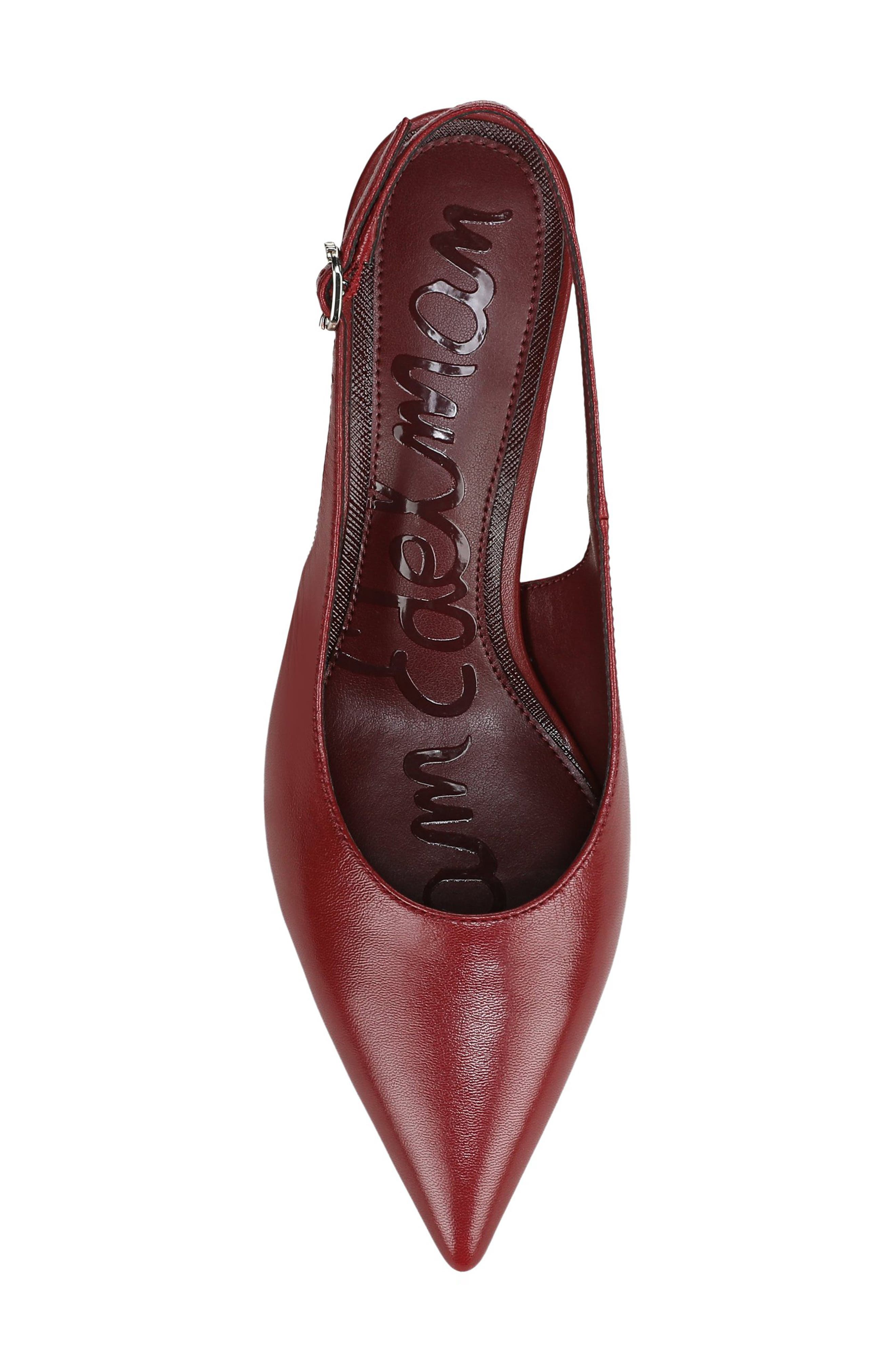 Winfred Pointed Toe Slingback Sandal, Alternate, color, DEEP SCARLET