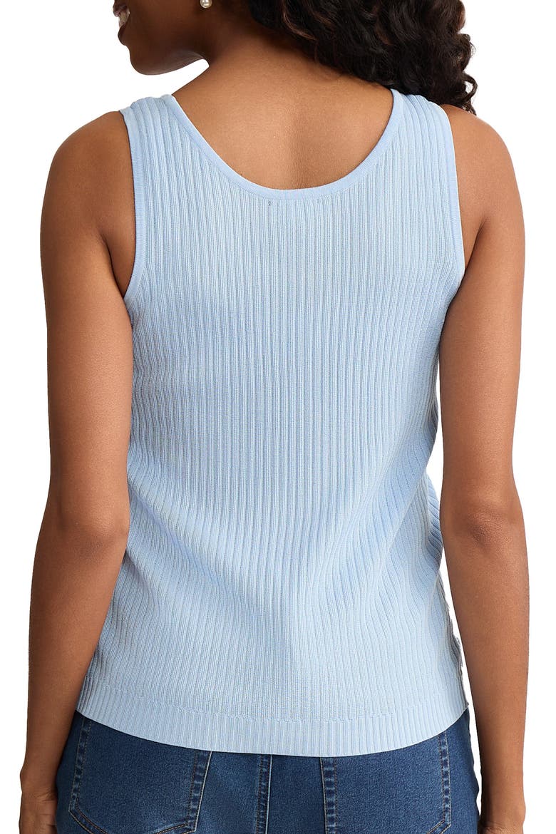 Scoop Neck Rib Sweater Tank, Alternate, color, BREEZE BLUE