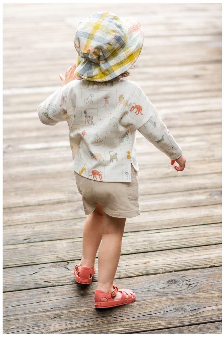 Kids' Drop Shoulder Organic Cotton Graphic T-Shirt, Alternate, color, ANIMAL SHUFFLE
