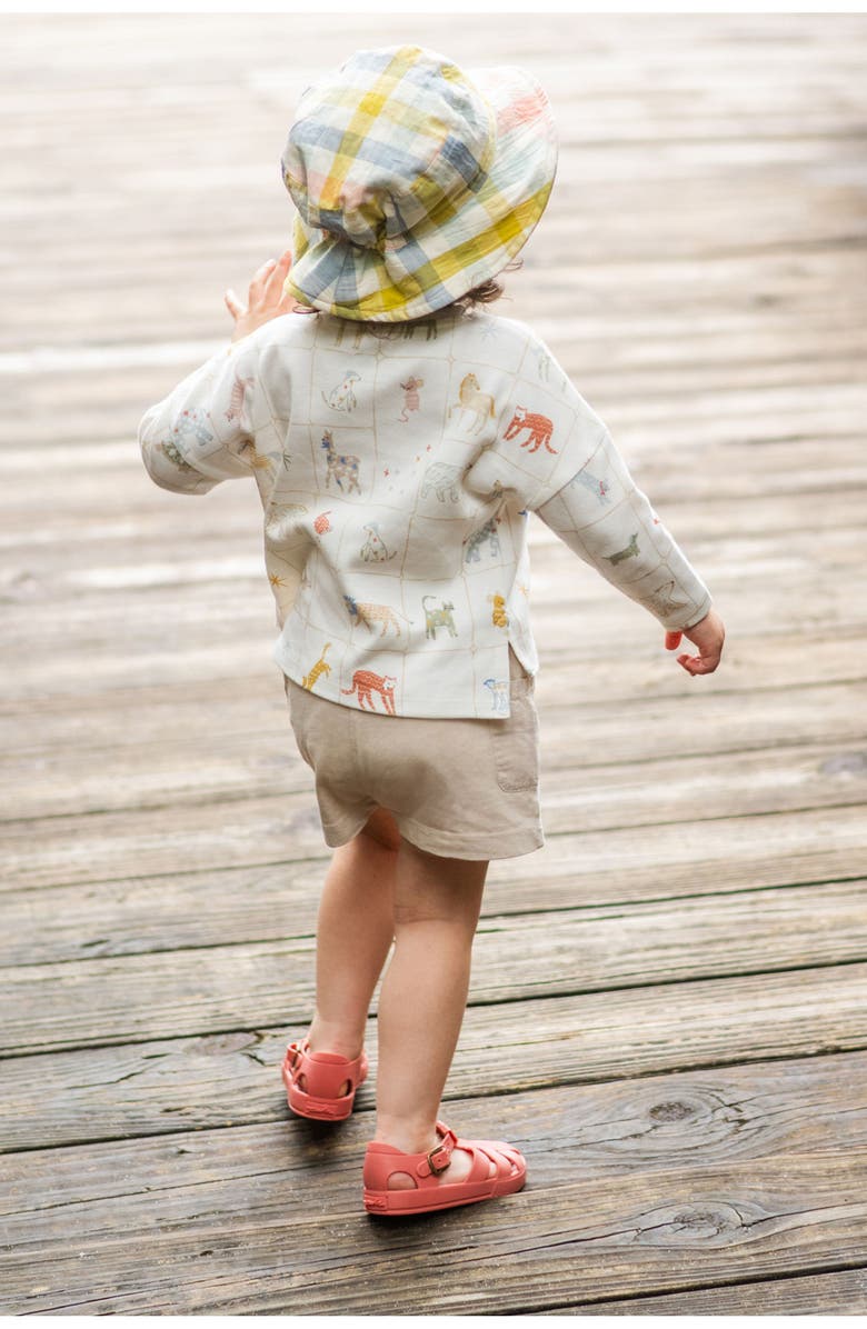 Pehr Kids' Drop Shoulder Organic Cotton Graphic T-Shirt, Alternate, color, Animal Shuffle