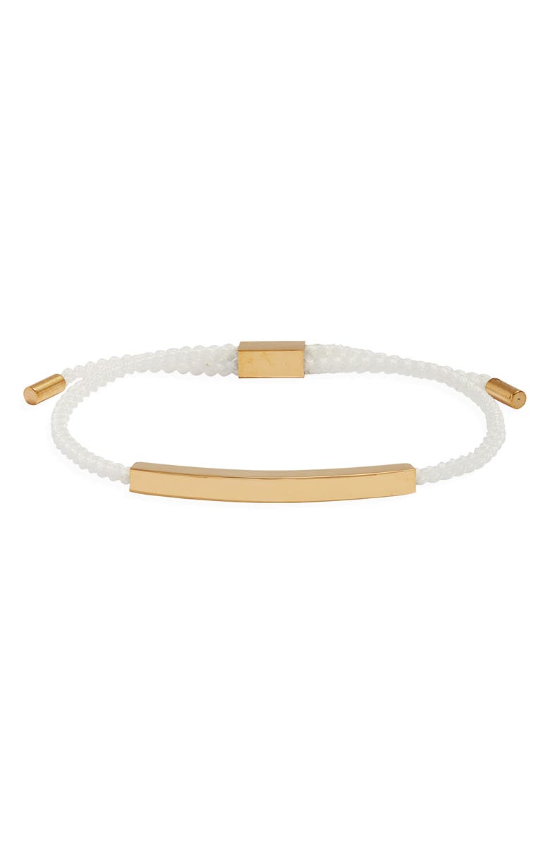 CLIFTON WILSON Braided Bar Charm Slider Bracelet, Main, color, 