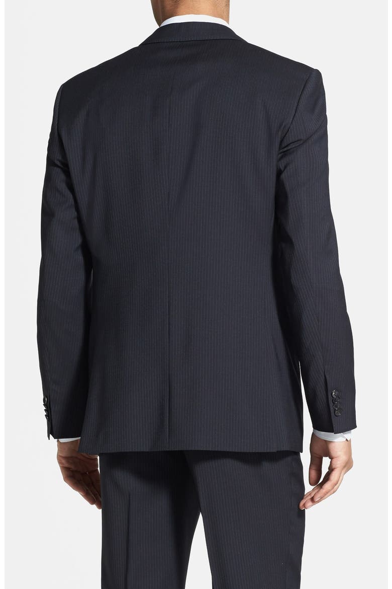 BOSS 'James/Sharp' Trim Fit Stripe Suit, Alternate, color, NAVY