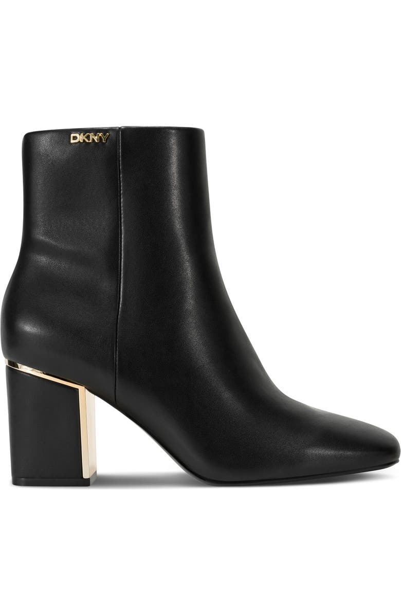 DKNY Cianna Block Heel Bootie, Alternate, color, Black