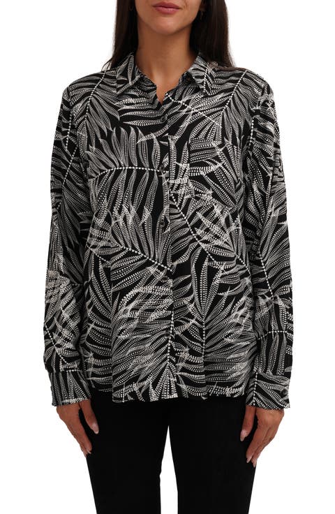 Long Sleeve Pocket Button-Up Shirt (Plus)