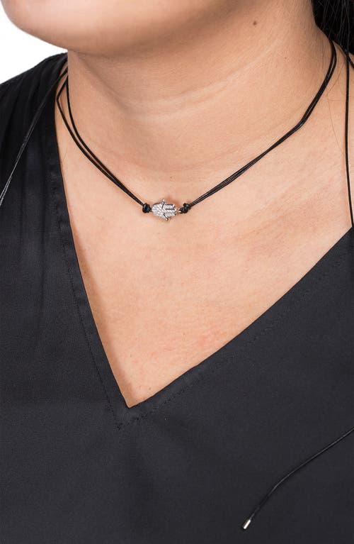 Saachi Pavé Crystal Hamsa Choker Necklace In Metallic