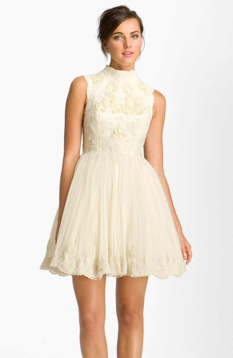 Ted Baker London 'Telago' Embroidered Tulle Frock, Main, color,
